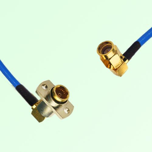 Semi-Flexible Jumper BMA Female Right Angle 2 Hole to SSMA Male Right Angle