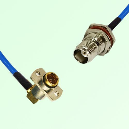 Semi-Flexible BMA Female Right Angle 2 Hole to TNC Bulkhead Female with O-Ring Semi-Flexible BMA Female Right Angle 2 Hole to TNC Bulkhead Female with O-Ring