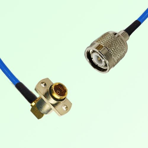 Semi-Flexible Jumper BMA Female Right Angle 2 Hole Flange Mount to TNC Male Semi-Flexible Jumper BMA Female Right Angle 2 Hole Flange Mount to TNC Male