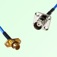 Semi-Flexible Jumper BMA Male 2 Hole to BNC Female 4 Hole 17.5x17.5mm Semi-Flexible Jumper BMA Male 2 Hole to BNC Female 4 Hole 17.5x17.5mm
