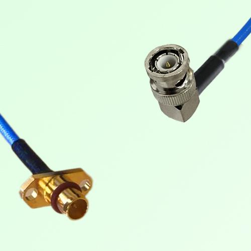 Semi-Flexible Jumper BMA Male 2 Hole Flange Mount to BNC Male Right Angle Semi-Flexible Jumper BMA Male 2 Hole Flange Mount to BNC Male Right Angle