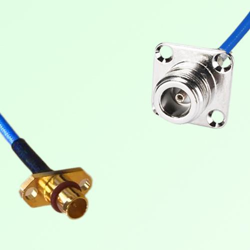 Semi-Flexible Jumper BMA Male 2 Hole to N Female 4 Hole 25x25mm Semi-Flexible Jumper BMA Male 2 Hole to N Female 4 Hole 25x25mm