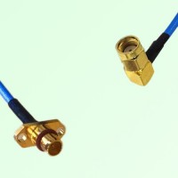 Semi-Flexible Jumper BMA Male 2 Hole Flange Mount to RP SMA Male Right Angle Semi-Flexible Jumper BMA Male 2 Hole Flange Mount to RP SMA Male Right Angle
