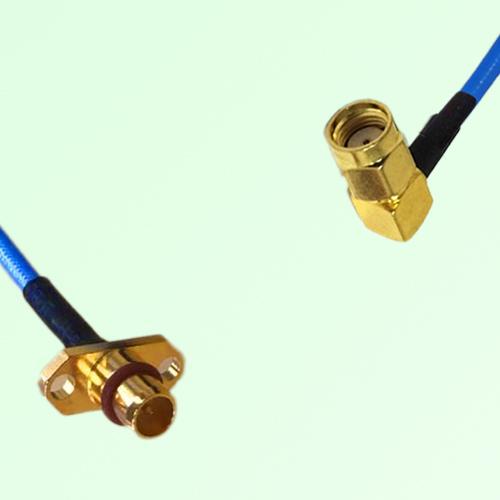 Semi-Flexible Jumper BMA Male 2 Hole Flange Mount to RP SMA Male Right Angle Semi-Flexible Jumper BMA Male 2 Hole Flange Mount to RP SMA Male Right Angle