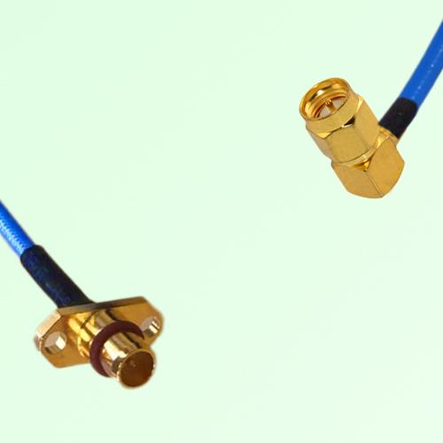 Semi-Flexible Jumper BMA Male 2 Hole Flange Mount to SMA Male Right Angle Semi-Flexible Jumper BMA Male 2 Hole Flange Mount to SMA Male Right Angle