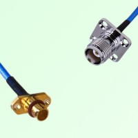Semi-Flexible Jumper BMA Male 2 Hole to TNC Female 4 Hole 17.5x17.5mm Semi-Flexible Jumper BMA Male 2 Hole to TNC Female 4 Hole 17.5x17.5mm