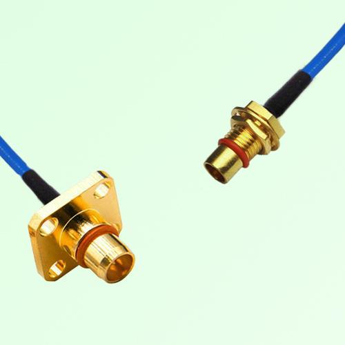 Semi-Flexible Jumper BMA Male 4 Hole Flange Mount to BMA Bulkhead Male Semi-Flexible Jumper BMA Male 4 Hole Flange Mount to BMA Bulkhead Male