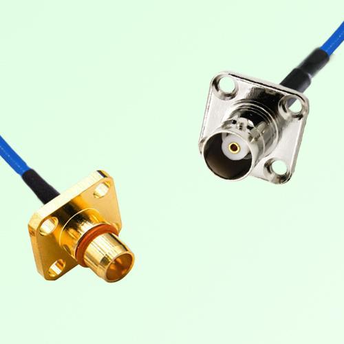 Semi-Flexible Jumper BMA Male 4 Hole to BNC Female 4 Hole 17.5x17.5mm Semi-Flexible Jumper BMA Male 4 Hole to BNC Female 4 Hole 17.5x17.5mm