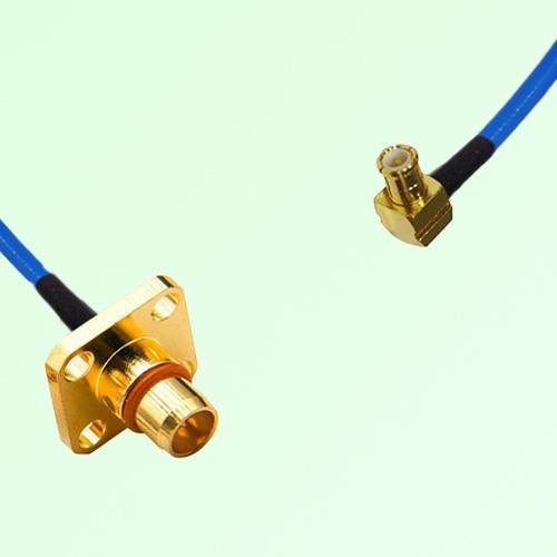 Semi-Flexible Jumper BMA Male 4 Hole Flange Mount to MCX Male Right Angle Semi-Flexible Jumper BMA Male 4 Hole Flange Mount to MCX Male Right Angle