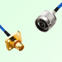 Semi-Flexible Jumper BMA Male 4 Hole Flange Mount to N Male Semi-Flexible Jumper BMA Male 4 Hole Flange Mount to N Male
