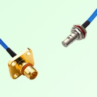 Semi-Flexible Jumper BMA Male 4 Hole to QMA Bulkhead Female with O-Ring Semi-Flexible Jumper BMA Male 4 Hole to QMA Bulkhead Female with O-Ring
