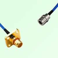 Semi-Flexible Jumper BMA Male 4 Hole Flange Mount to QMA Male Semi-Flexible Jumper BMA Male 4 Hole Flange Mount to QMA Male