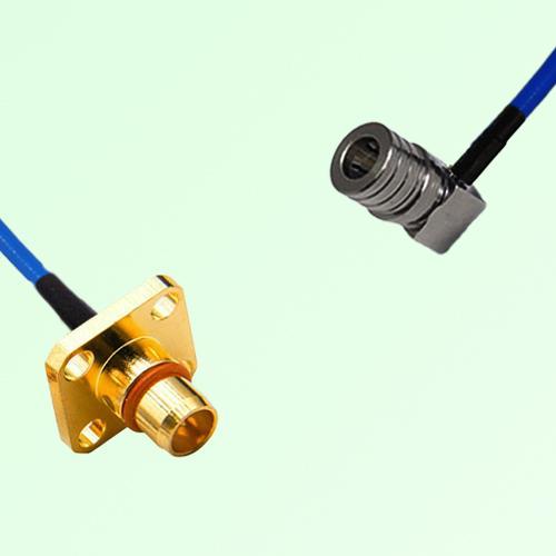 Semi-Flexible Jumper BMA Male 4 Hole Flange Mount to QMA Male Right Angle Semi-Flexible Jumper BMA Male 4 Hole Flange Mount to QMA Male Right Angle