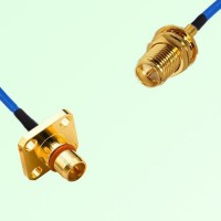 Semi-Flexible Jumper BMA Male 4 Hole Flange Mount to RP SMA Bulkhead Female Semi-Flexible Jumper BMA Male 4 Hole Flange Mount to RP SMA Bulkhead Female