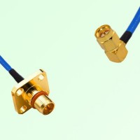 Semi-Flexible Jumper BMA Male 4 Hole Flange Mount to SMA Male Right Angle Semi-Flexible Jumper BMA Male 4 Hole Flange Mount to SMA Male Right Angle