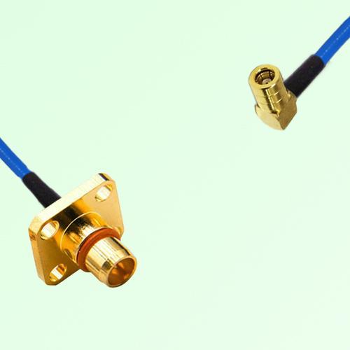 Semi-Flexible Jumper BMA Male 4 Hole Flange Mount to SMB Female Right Angle Semi-Flexible Jumper BMA Male 4 Hole Flange Mount to SMB Female Right Angle