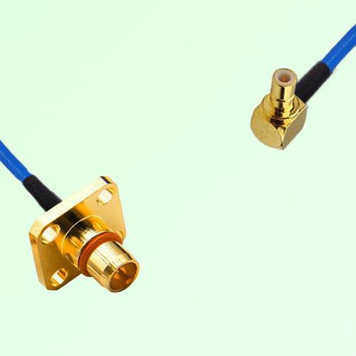 Semi-Flexible Jumper BMA Male 4 Hole Flange Mount to SMB Male Right Angle