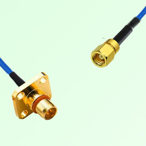 Semi-Flexible Jumper BMA Male 4 Hole Flange Mount to SMC Female Semi-Flexible Jumper BMA Male 4 Hole Flange Mount to SMC Female