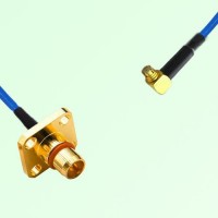 Semi-Flexible Jumper BMA Male 4 Hole Flange Mount to SMP Female Right Angle Semi-Flexible Jumper BMA Male 4 Hole Flange Mount to SMP Female Right Angle