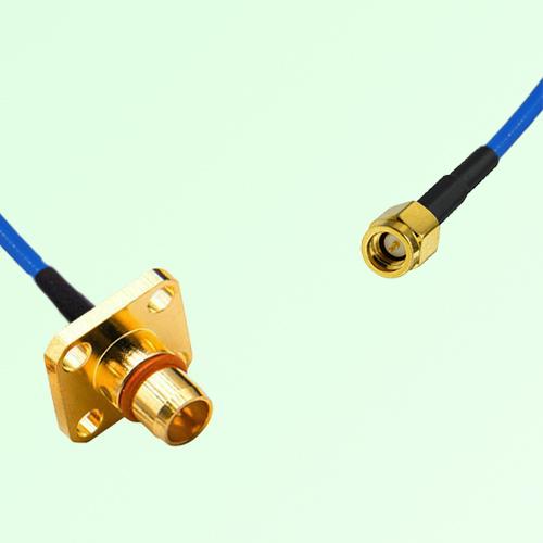Semi-Flexible Jumper BMA Male 4 Hole Flange Mount to SSMA Male Semi-Flexible Jumper BMA Male 4 Hole Flange Mount to SSMA Male