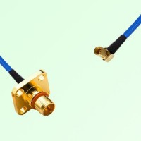 Semi-Flexible Jumper BMA Male 4 Hole Flange Mount to SSMC Female Right Angle Semi-Flexible Jumper BMA Male 4 Hole Flange Mount to SSMC Female Right Angle