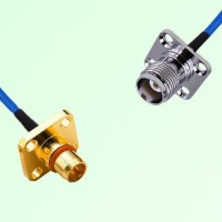 Semi-Flexible Jumper BMA Male 4 Hole to TNC Female 4 Hole 17.5x17.5mm Semi-Flexible Jumper BMA Male 4 Hole to TNC Female 4 Hole 17.5x17.5mm