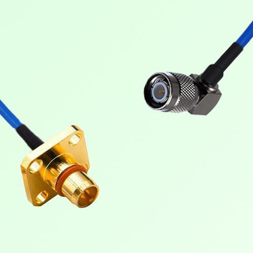 Semi-Flexible Jumper BMA Male 4 Hole Flange Mount to TNC Male Right Angle Semi-Flexible Jumper BMA Male 4 Hole Flange Mount to TNC Male Right Angle