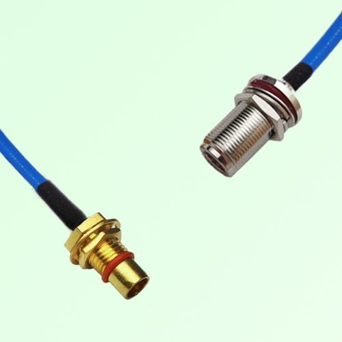 Semi-Flexible Jumper BMA Bulkhead Male to N Bulkhead Female with O-Ring Semi-Flexible Jumper BMA Bulkhead Male to N Bulkhead Female with O-Ring