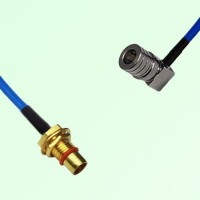 Semi-Flexible Jumper BMA Bulkhead Male to QMA Male Right Angle Semi-Flexible Jumper BMA Bulkhead Male to QMA Male Right Angle