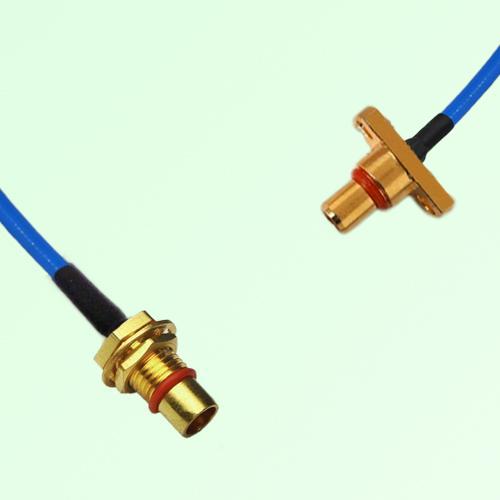 Semi-Flexible Jumper SBMA Male 2 Hole Flange Mount to BMA Bulkhead Male Semi-Flexible Jumper SBMA Male 2 Hole Flange Mount to BMA Bulkhead Male