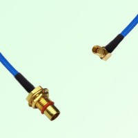 Semi-Flexible Jumper BMA Bulkhead Male to SSMC Female Right Angle Semi-Flexible Jumper BMA Bulkhead Male to SSMC Female Right Angle