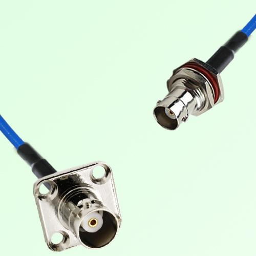Semi-Flexible Jumper BNC Female 4 Hole 17.5mm to BNC Bulkhead Female with O-Ring Semi-Flexible Jumper BNC Female 4 Hole 17.5mm to BNC Bulkhead Female with O-Ring