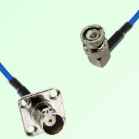 Semi-Flexible Jumper BNC Female 4 Hole 17.5x17.5mm to BNC Male Right Angle Semi-Flexible Jumper BNC Female 4 Hole 17.5x17.5mm to BNC Male Right Angle