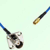 Semi-Flexible Jumper MCX Female to BNC Female 4 Hole Flange Mount 17.5x17.5mm Semi-Flexible Jumper MCX Female to BNC Female 4 Hole Flange Mount 17.5x17.5mm