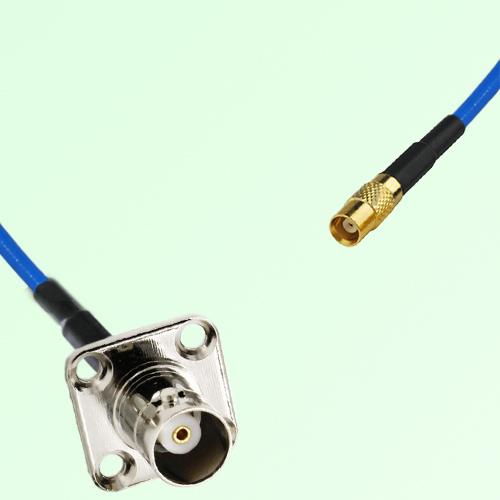 Semi-Flexible Jumper MCX Female to BNC Female 4 Hole Flange Mount 17.5x17.5mm Semi-Flexible Jumper MCX Female to BNC Female 4 Hole Flange Mount 17.5x17.5mm