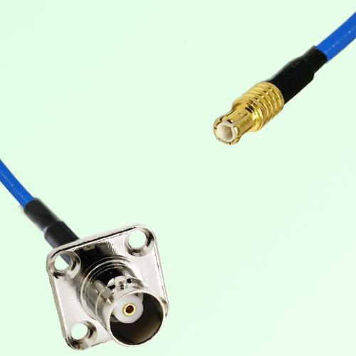 Semi-Flexible Jumper MCX Male to BNC Female 4 Hole Flange Mount 17.5x17.5mm Semi-Flexible Jumper MCX Male to BNC Female 4 Hole Flange Mount 17.5x17.5mm