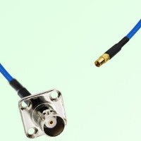 Semi-Flexible Jumper MMCX Female to BNC Female 4 Hole Flange Mount 17.5x17.5mm Semi-Flexible Jumper MMCX Female to BNC Female 4 Hole Flange Mount 17.5x17.5mm