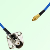 Semi-Flexible Jumper MMCX Male to BNC Female 4 Hole Flange Mount 17.5x17.5mm Semi-Flexible Jumper MMCX Male to BNC Female 4 Hole Flange Mount 17.5x17.5mm