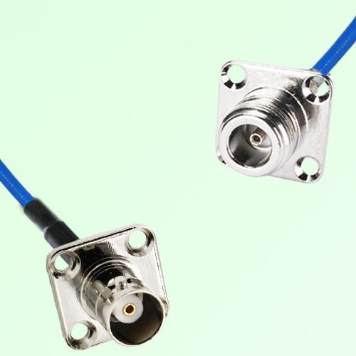 Semi-Flexible Jumper N Female 4 Hole 25x25mm to BNC Female 4 Hole 17.5x17.5mm Semi-Flexible Jumper N Female 4 Hole 25x25mm to BNC Female 4 Hole 17.5x17.5mm