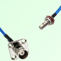 Semi-Flexible Jumper QMA Bulkhead Female with O-Ring to BNC Female 4 Hole 17.5mm Semi-Flexible Jumper QMA Bulkhead Female with O-Ring to BNC Female 4 Hole 17.5mm