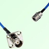 Semi-Flexible Jumper QMA Male to BNC Female 4 Hole Flange Mount 17.5x17.5mm Semi-Flexible Jumper QMA Male to BNC Female 4 Hole Flange Mount 17.5x17.5mm
