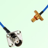 Semi-Flexible Jumper SBMA Male 2 Hole to BNC Female 4 Hole 17.5x17.5mm Semi-Flexible Jumper SBMA Male 2 Hole to BNC Female 4 Hole 17.5x17.5mm
