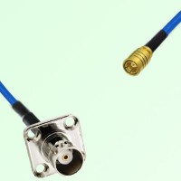 Semi-Flexible Jumper SMB Female to BNC Female 4 Hole Flange Mount 17.5x17.5mm Semi-Flexible Jumper SMB Female to BNC Female 4 Hole Flange Mount 17.5x17.5mm