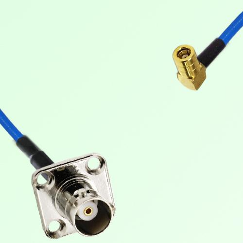Semi-Flexible Jumper SMB Female Right Angle to BNC Female 4 Hole 17.5x17.5mm Semi-Flexible Jumper SMB Female Right Angle to BNC Female 4 Hole 17.5x17.5mm