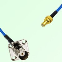 Semi-Flexible Jumper SMB Male to BNC Female 4 Hole Flange Mount 17.5x17.5mm Semi-Flexible Jumper SMB Male to BNC Female 4 Hole Flange Mount 17.5x17.5mm