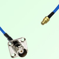 Semi-Flexible Jumper SMP Female to BNC Female 4 Hole Flange Mount 17.5x17.5mm Semi-Flexible Jumper SMP Female to BNC Female 4 Hole Flange Mount 17.5x17.5mm