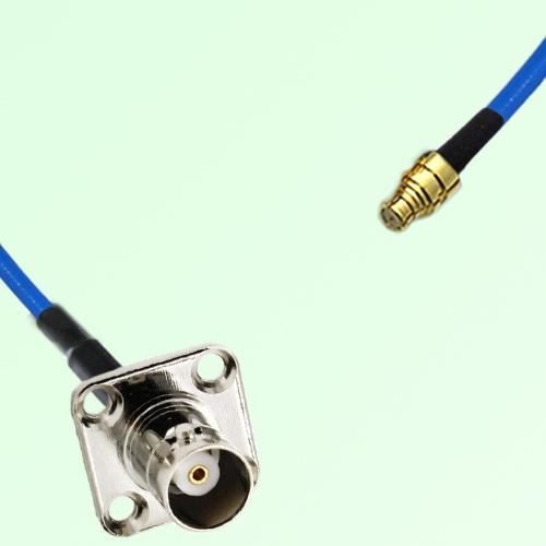 Semi-Flexible Jumper SMP Female to BNC Female 4 Hole Flange Mount 17.5x17.5mm Semi-Flexible Jumper SMP Female to BNC Female 4 Hole Flange Mount 17.5x17.5mm