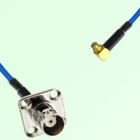 Semi-Flexible Jumper SMP Female Right Angle to BNC Female 4 Hole 17.5x17.5mm Semi-Flexible Jumper SMP Female Right Angle to BNC Female 4 Hole 17.5x17.5mm
