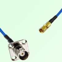 Semi-Flexible Jumper SSMC Female to BNC Female 4 Hole Flange Mount 17.5x17.5mm Semi-Flexible Jumper SSMC Female to BNC Female 4 Hole Flange Mount 17.5x17.5mm