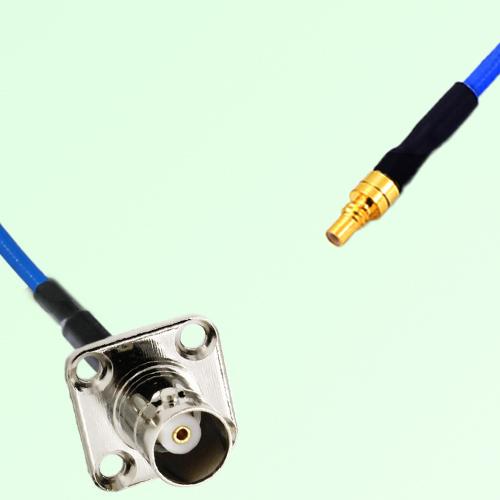 Semi-Flexible Jumper SSMC Male to BNC Female 4 Hole Flange Mount 17.5x17.5mm Semi-Flexible Jumper SSMC Male to BNC Female 4 Hole Flange Mount 17.5x17.5mm